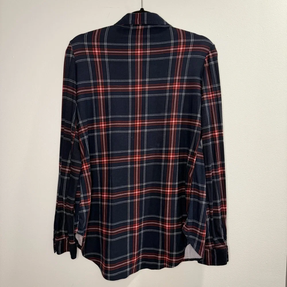 Ardene - Blue and Red Plaid Flannel Shirt - Size M - Picture 6 of 6